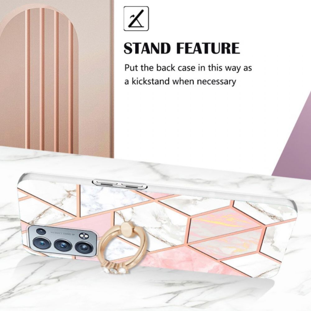Handyhülle Für Oppo Reno 6 Pro 5G Geometrisches Marmorringmuster