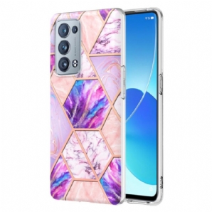 Hülle Für Oppo Reno 6 Pro 5G Geometrisches Marmormuster