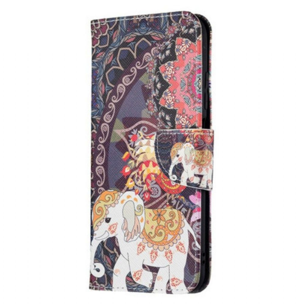 Lederhüllen Für Xiaomi Redmi Note 10 5G Indischer Elefant