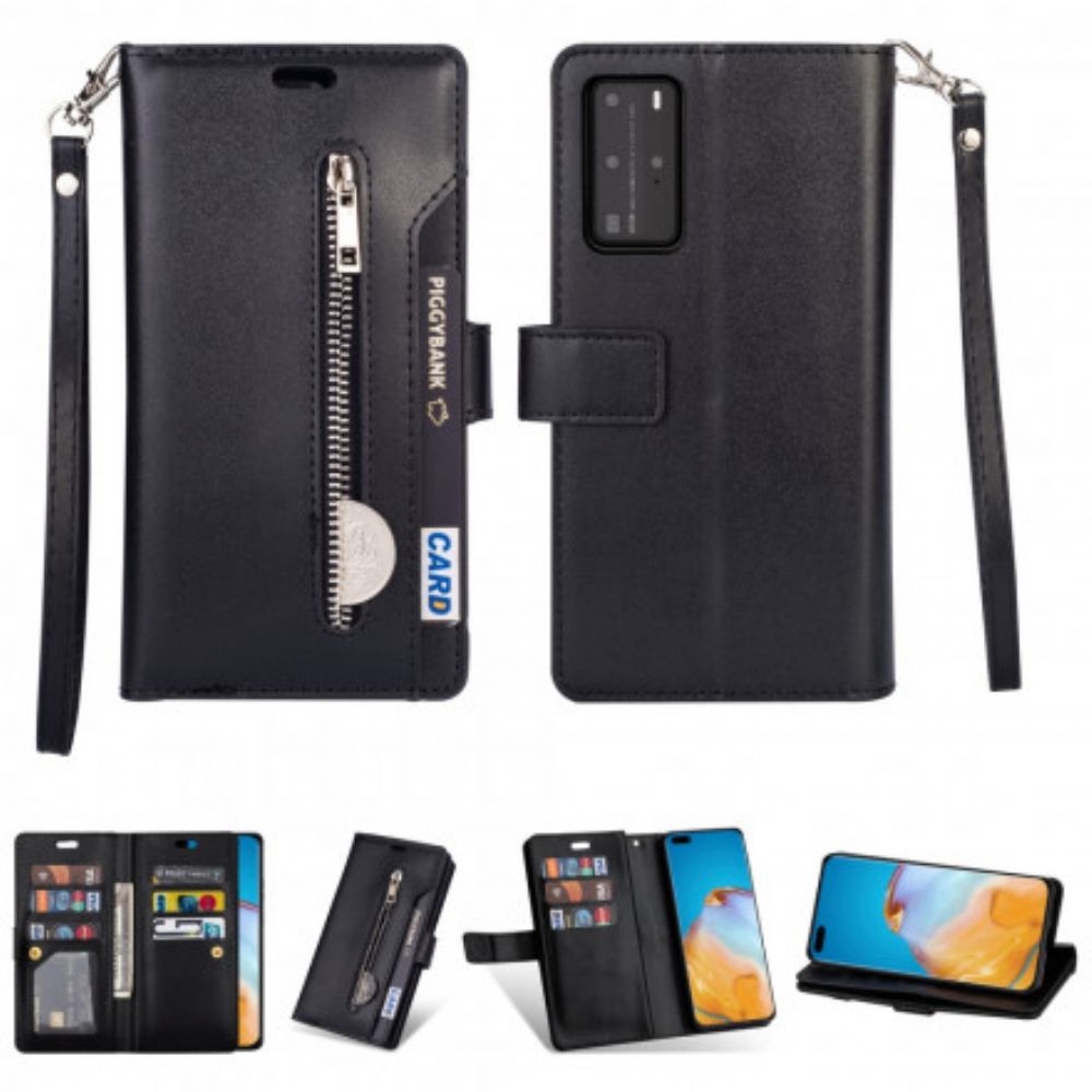 Flip Case Für Huawei P40 Pro Brieftasche Mit Lanyard