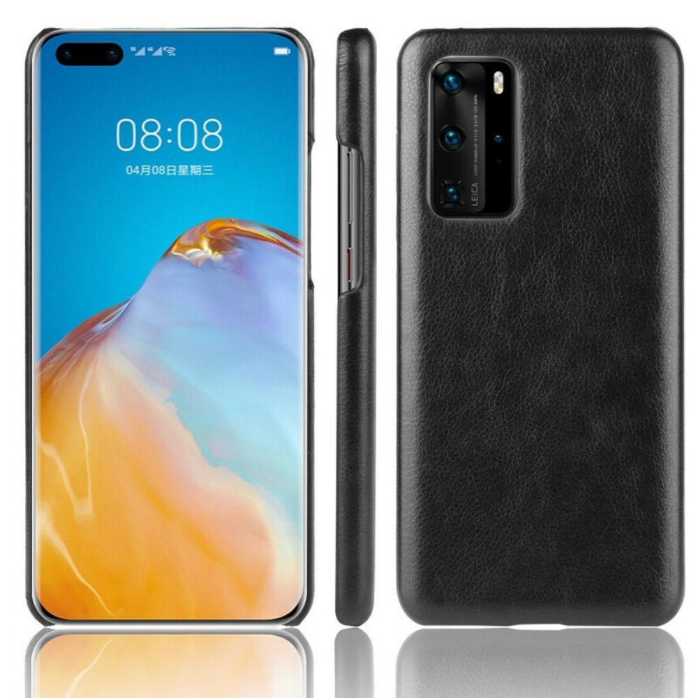 Handyhülle Für Huawei P40 Pro Performance Litschi-leder-effekt