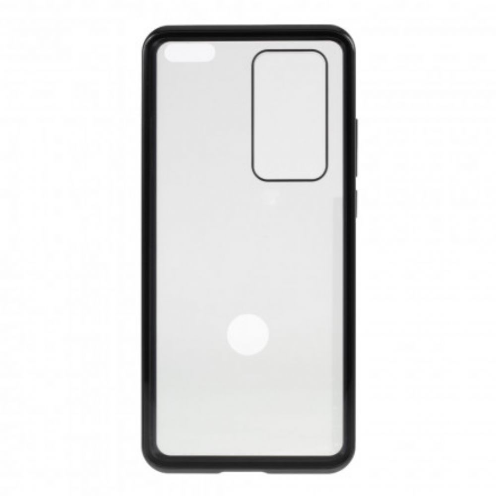 Hülle Für Huawei P40 Pro Metallfelgen Und Doppelt Gehärtetes Glas