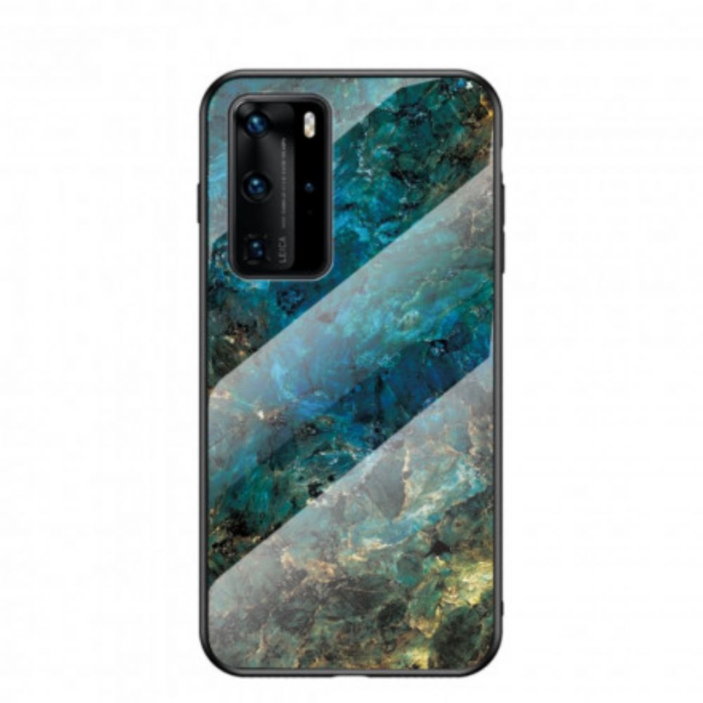 Hülle Für Huawei P40 Pro Premium-farben Gehärtetes Glas