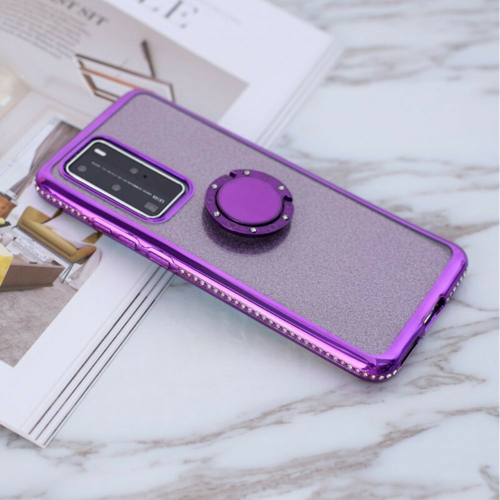 Hülle Für Huawei P40 Pro Ring Mit Pailletten Und Diamanten