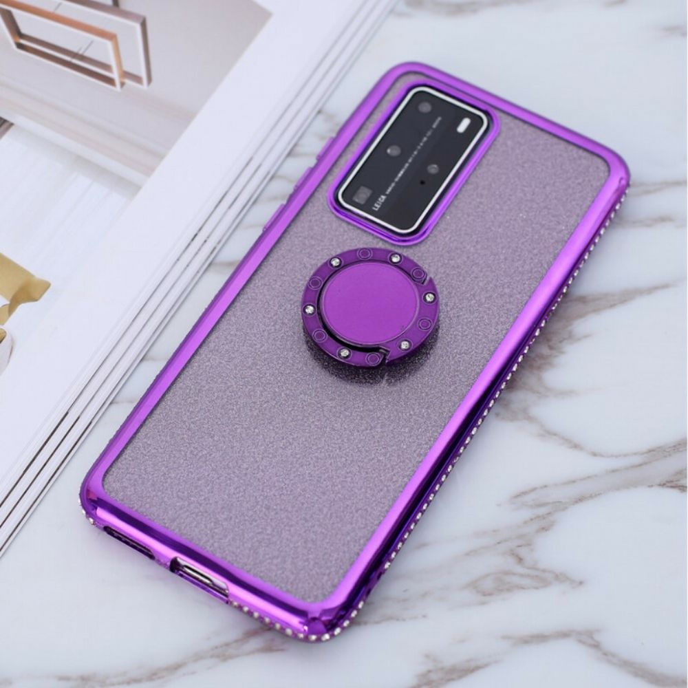 Hülle Für Huawei P40 Pro Ring Mit Pailletten Und Diamanten