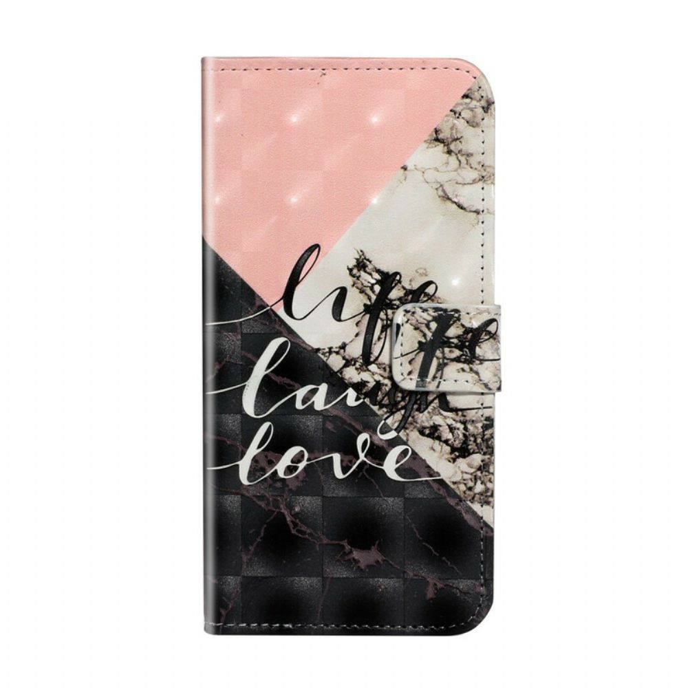 Lederhüllen Für Huawei P40 Pro Leben Lachen Liebe