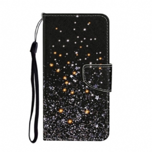 Lederhüllen Samsung Galaxy A16 5g Handyhülle Schwarzes Muster