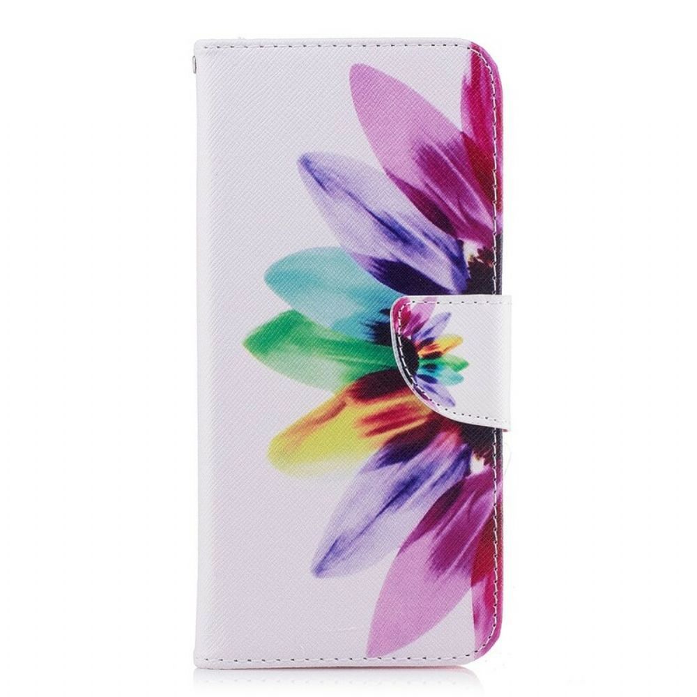 Flip Case Für Samsung Galaxy S9 Plus Aquarell Blume