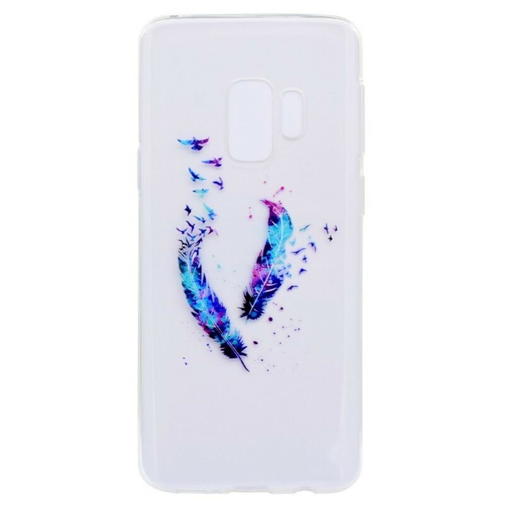Hülle Für Samsung Galaxy S9 Plus Transparente Federn