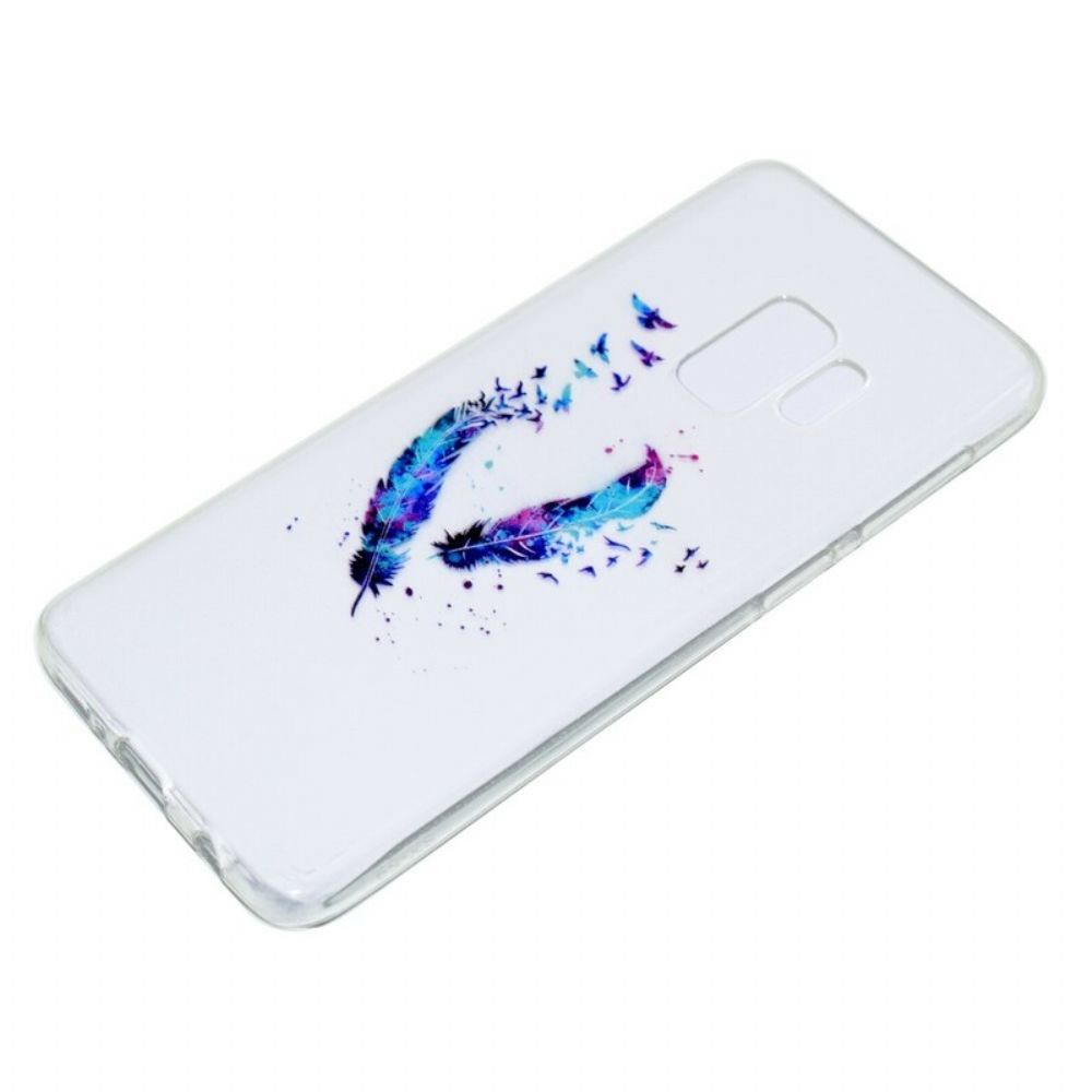 Hülle Für Samsung Galaxy S9 Plus Transparente Federn