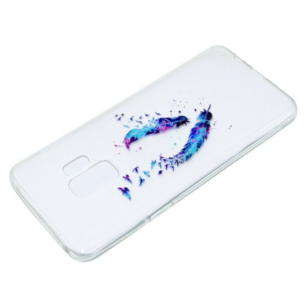 Hülle Für Samsung Galaxy S9 Plus Transparente Federn