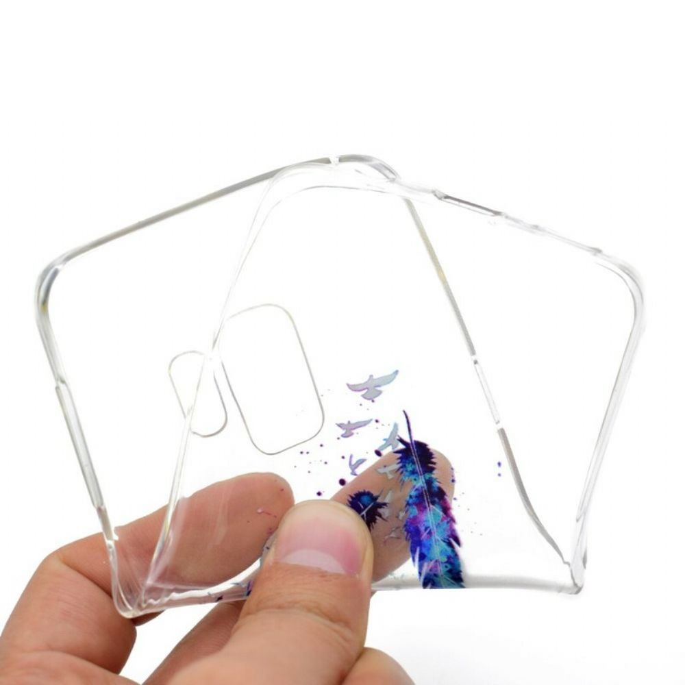 Hülle Für Samsung Galaxy S9 Plus Transparente Federn