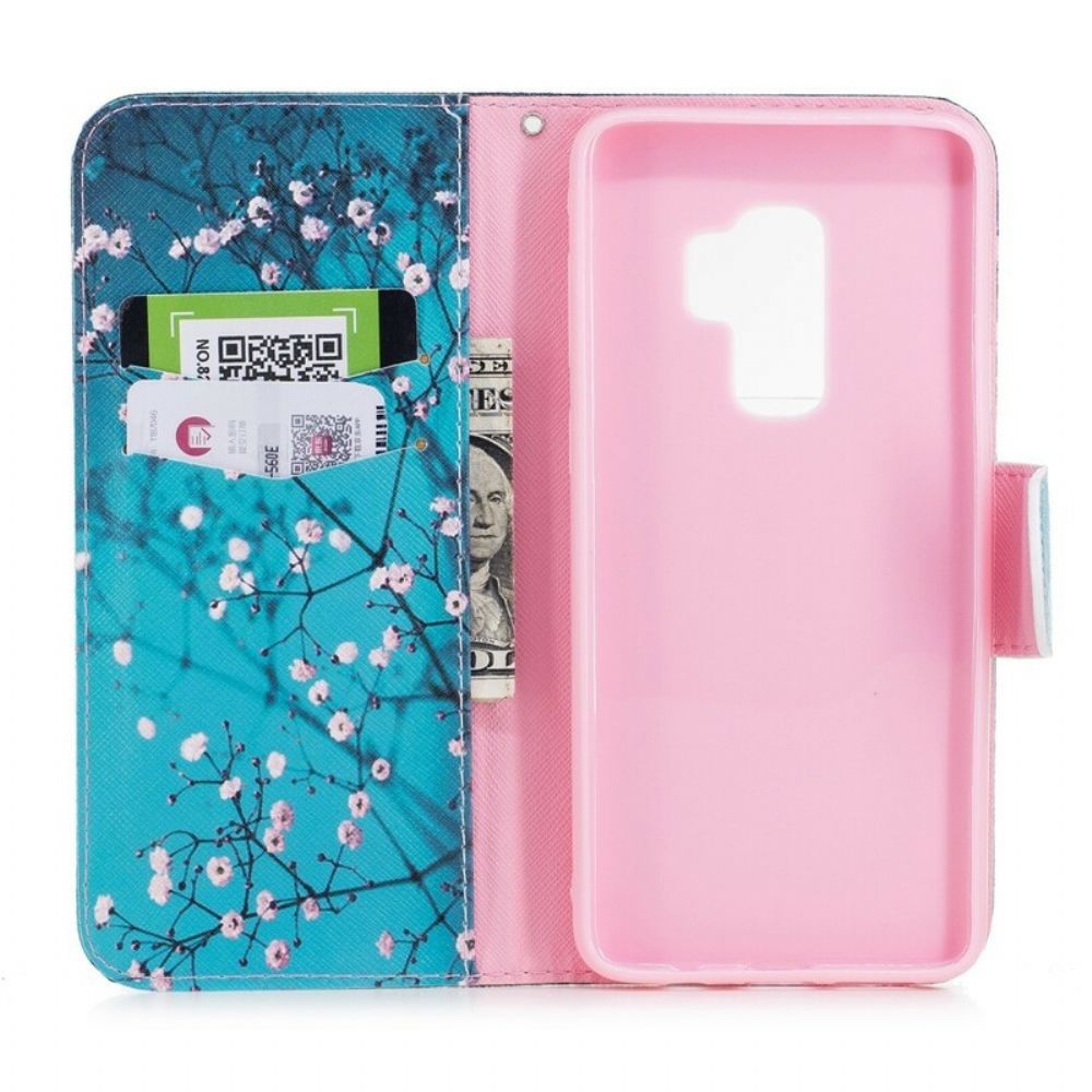 Lederhüllen Für Samsung Galaxy S9 Plus Blühender Baum