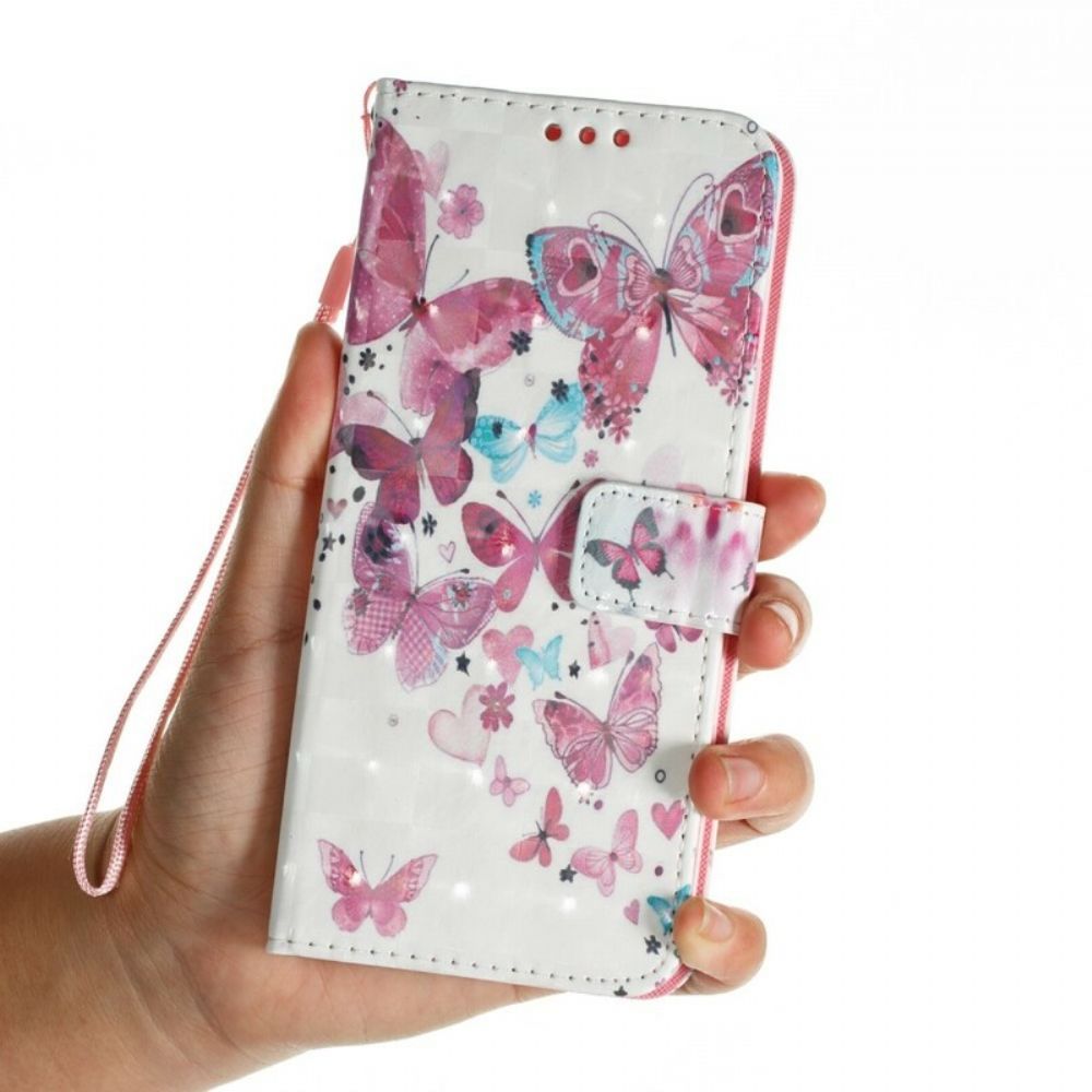 Lederhüllen Für Samsung Galaxy S9 Plus Fliegende Schmetterlinge