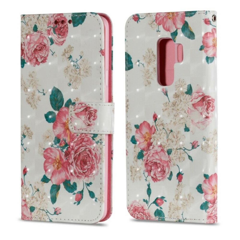 Lederhüllen Für Samsung Galaxy S9 Plus Freiheitsblumen