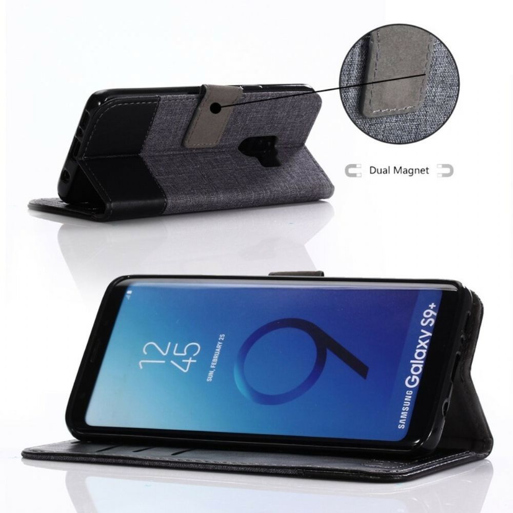 Lederhüllen Für Samsung Galaxy S9 Plus Muxma-stoff Und Leder-effekt