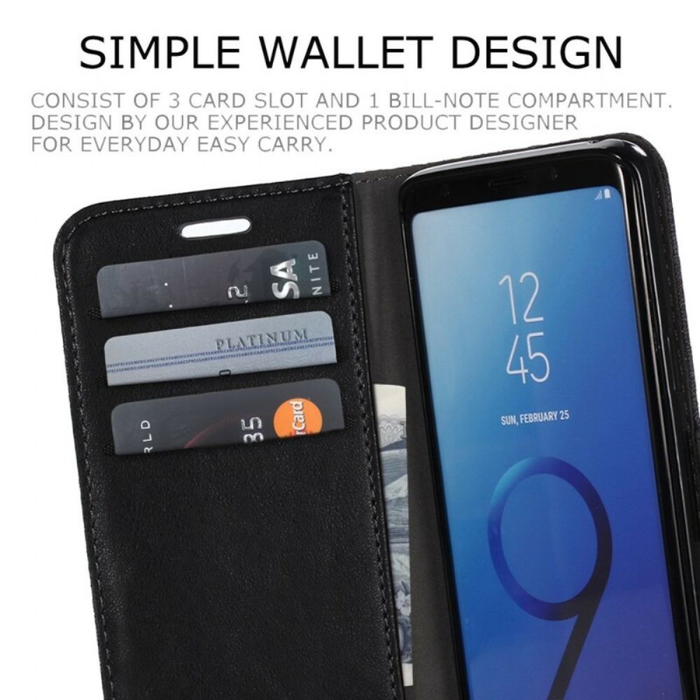 Lederhüllen Für Samsung Galaxy S9 Plus Muxma-stoff Und Leder-effekt