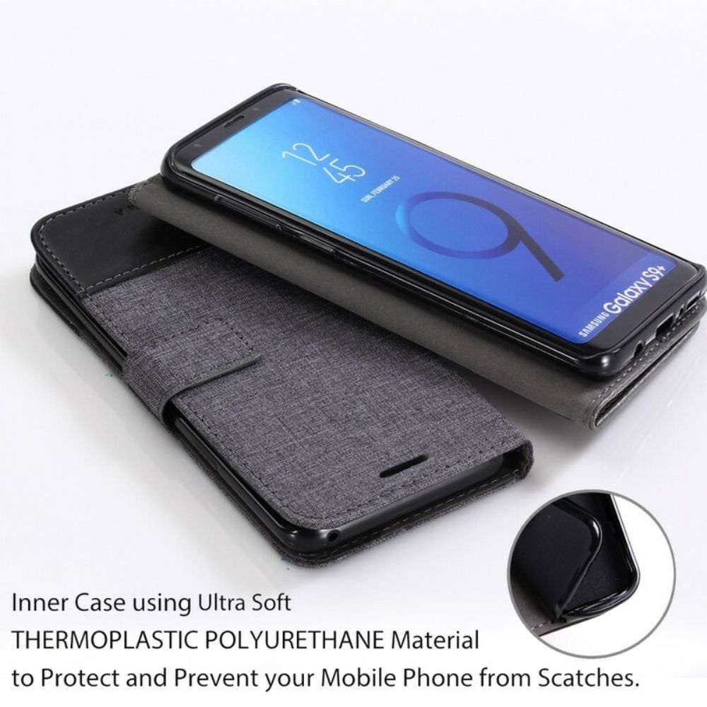 Lederhüllen Für Samsung Galaxy S9 Plus Muxma-stoff Und Leder-effekt