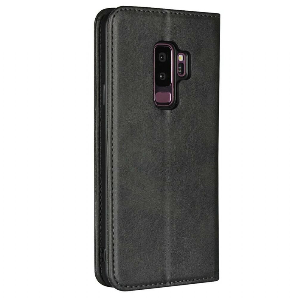 Schutzhülle Für Samsung Galaxy S9 Plus Flip Case Nähte In Kunstleder
