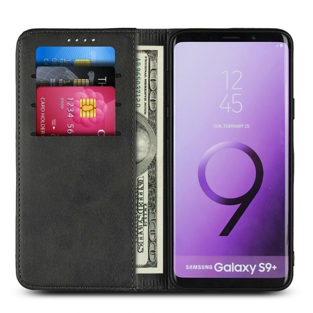 Schutzhülle Für Samsung Galaxy S9 Plus Flip Case Nähte In Kunstleder