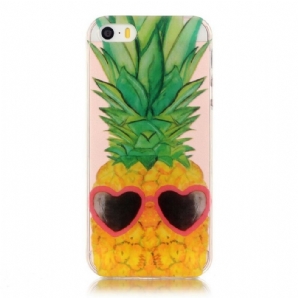 Hülle Für iPhone SE / 5 / 5S Transparente Inkognito-ananas
