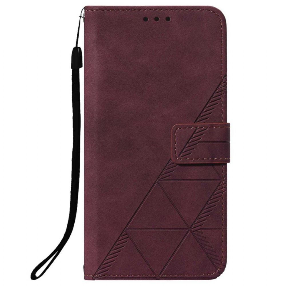 Lederhüllen Für Oppo A94 5G Kunstleder Mit Riemen
