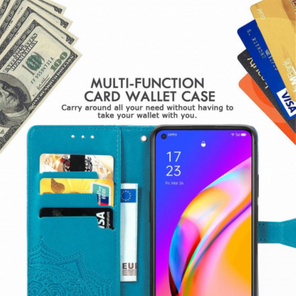 Lederhüllen Für Oppo A94 5G Mandala Aus Dem Mittelalter