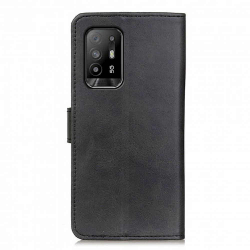 Lederhüllen Für Oppo A94 5G Retro-mattleder-effekt