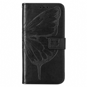 Lederhüllen Für Oppo A94 5G Schmetterling Mit Lanyard