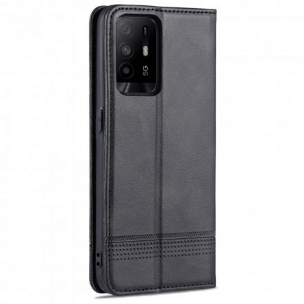 Schutzhülle Für Oppo A94 5G Flip Case Azns-lederstil
