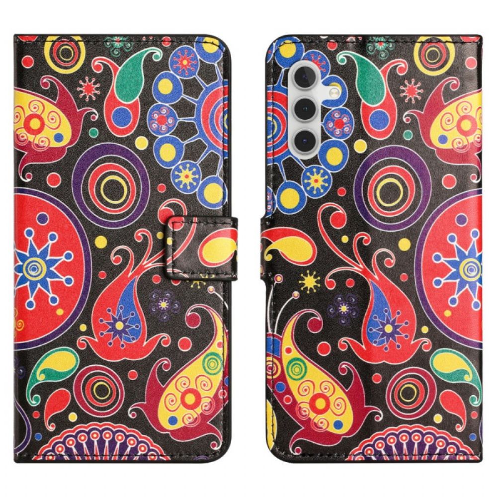 Lederhüllen Für Samsung Galaxy S24 Fe Galaxienmuster