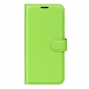 Lederhüllen Samsung Galaxy S24 Fe Litschi-kunstleder