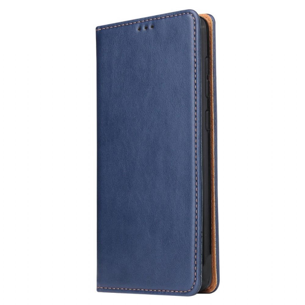 Schutzhülle Für Samsung Galaxy A71 5G Flip Case Echtes Leder