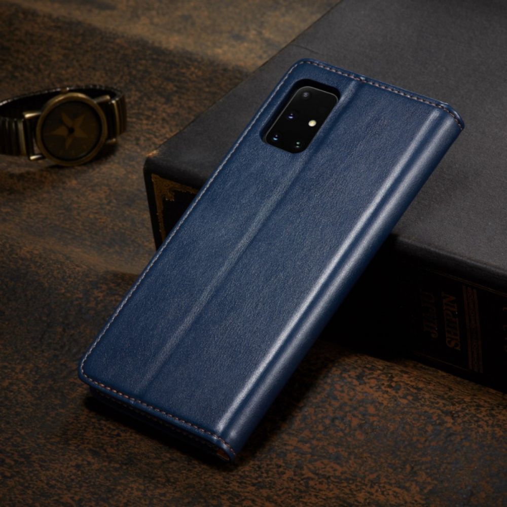 Schutzhülle Für Samsung Galaxy A71 5G Flip Case Echtes Leder