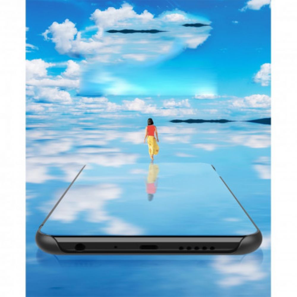 Schutzhülle Für Samsung Galaxy A71 5G Spiegel Und Kunstleder