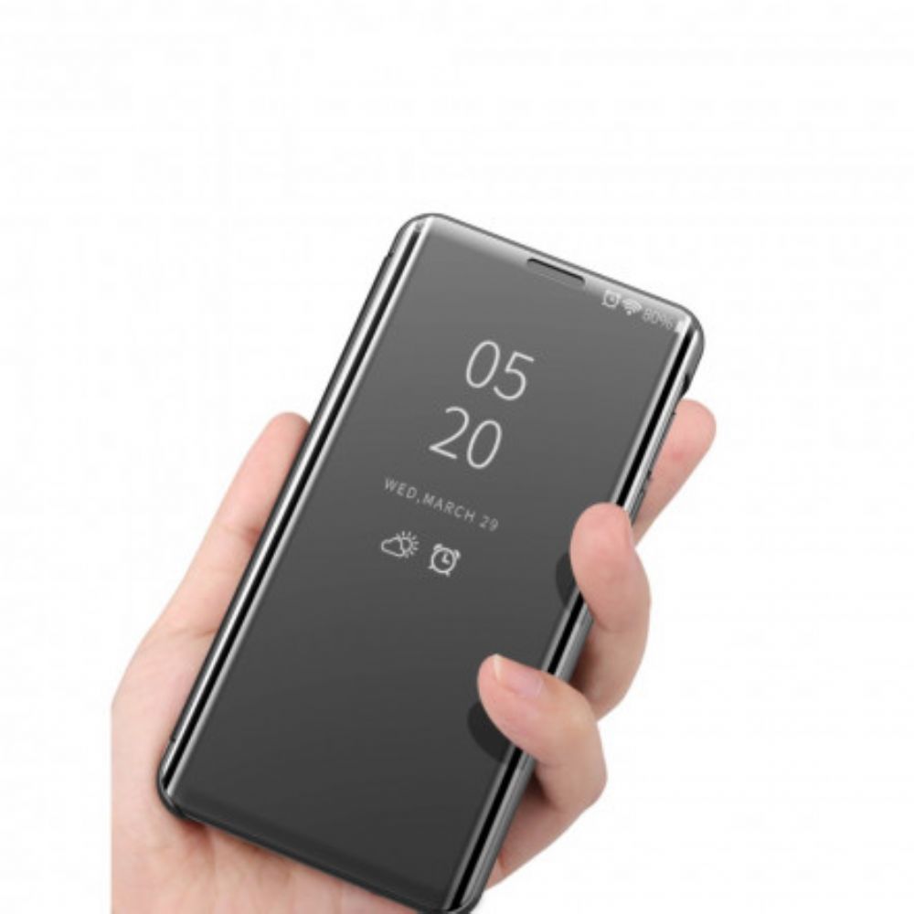 Schutzhülle Für Samsung Galaxy A71 5G Spiegel Und Kunstleder