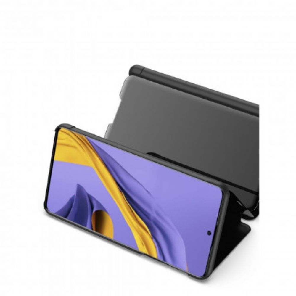 Schutzhülle Für Samsung Galaxy A71 5G Spiegel Und Kunstleder