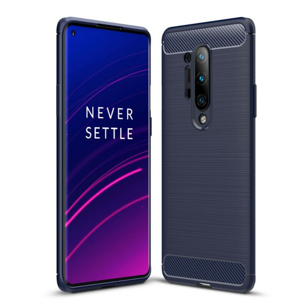 Hülle Für OnePlus 8 Pro Gebürstete Kohlefaser