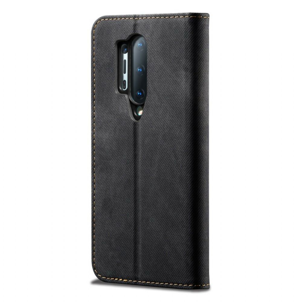 Schutzhülle Für OnePlus 8 Pro Flip Case Lederimitat Mit Jeansstruktur