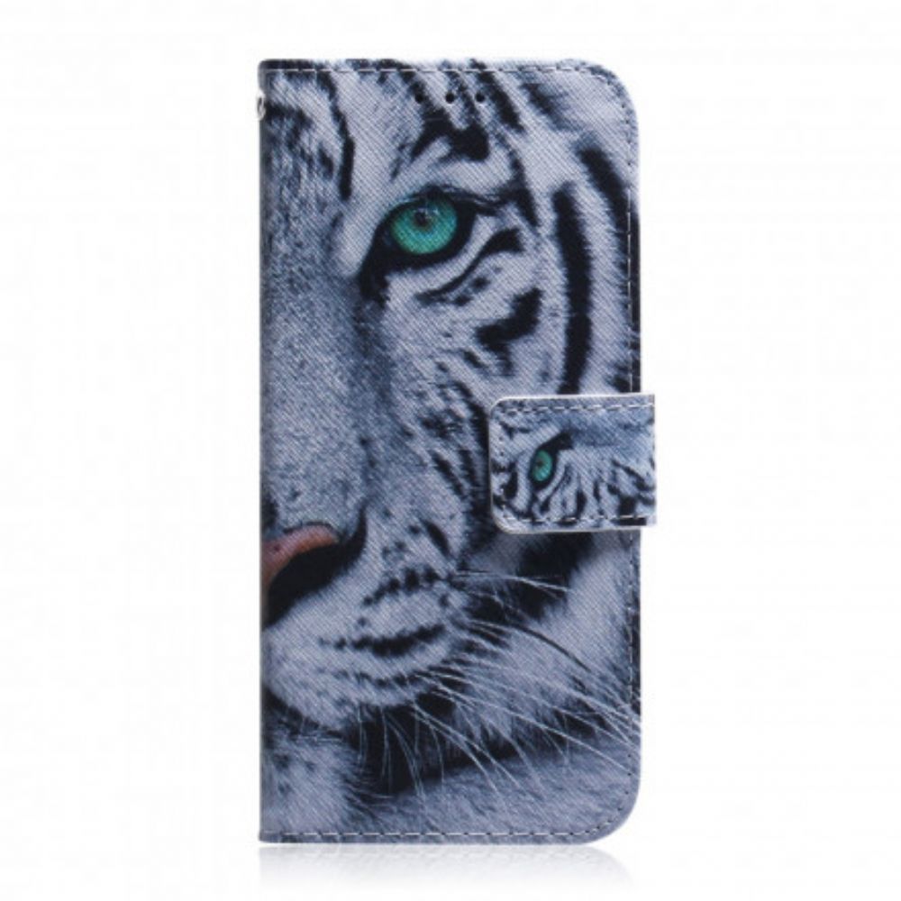 Flip Case Für Motorola Edge 20 Pro Tigergesicht