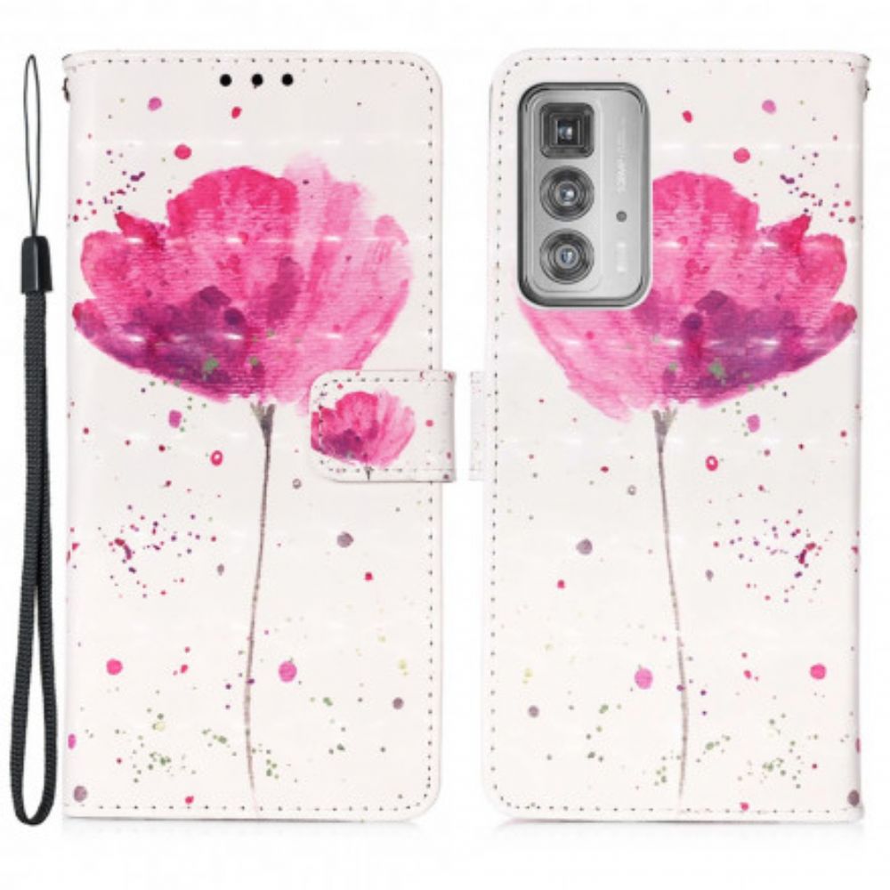 Handyhülle Lederhüllen Für Motorola Edge 20 Pro Wasserfarbenes Halfter