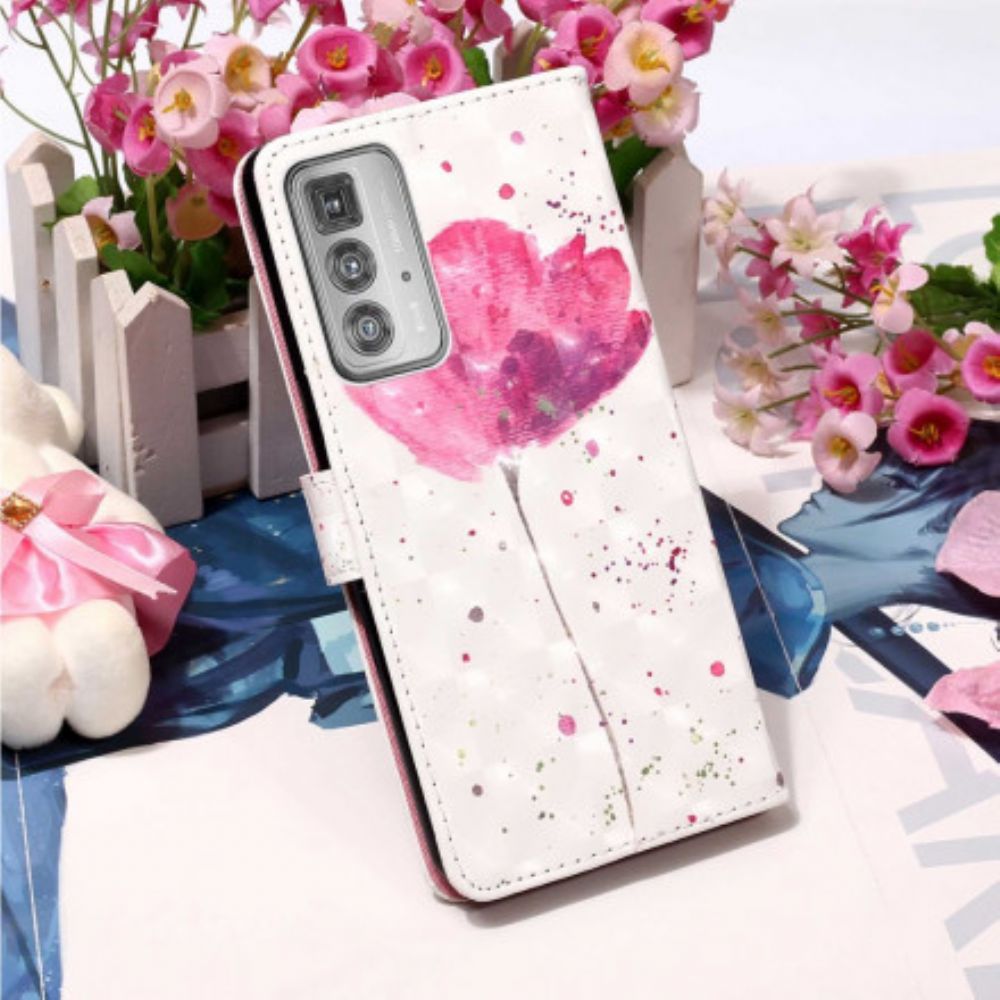 Handyhülle Lederhüllen Für Motorola Edge 20 Pro Wasserfarbenes Halfter