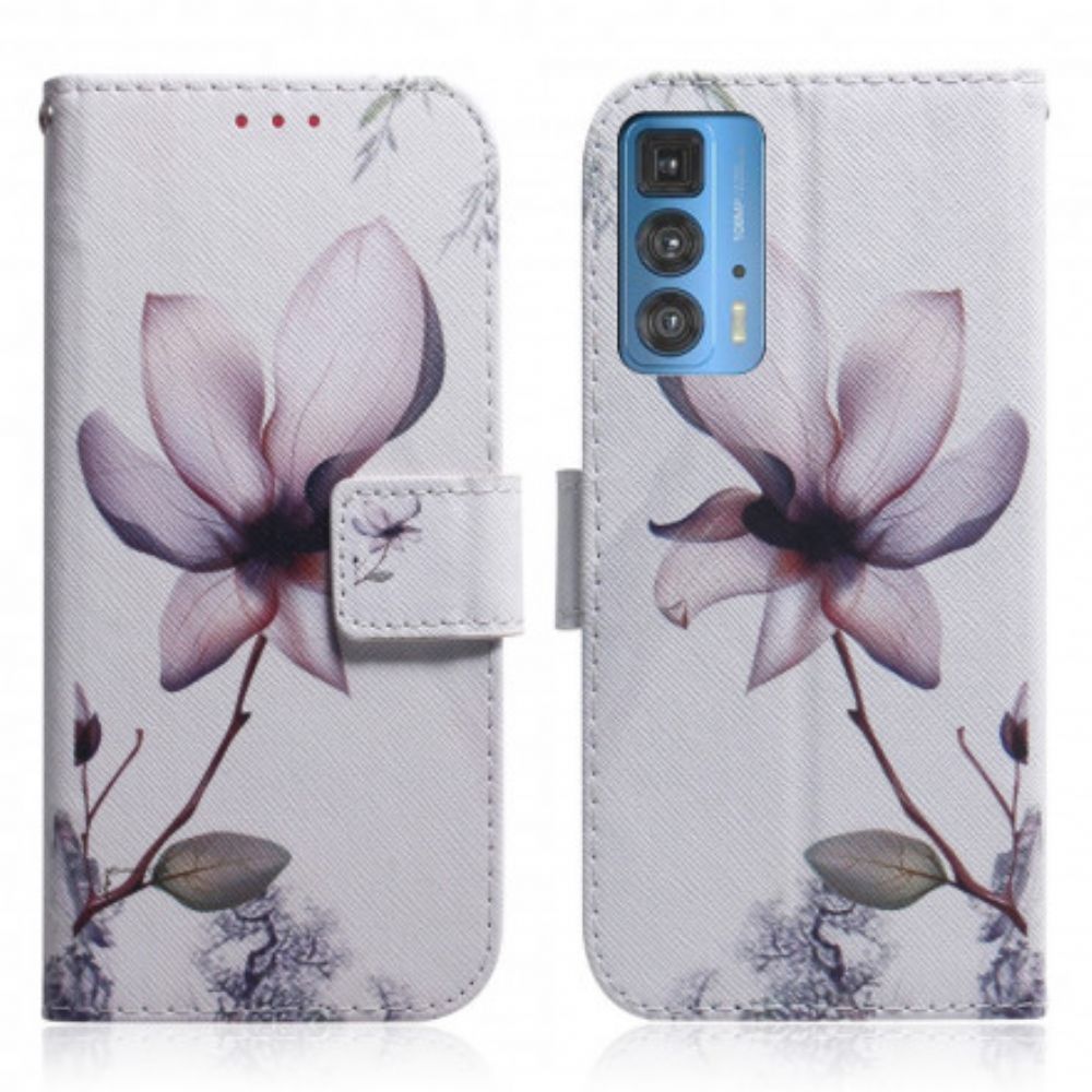Lederhüllen Für Motorola Edge 20 Pro Alte Rosenblüte