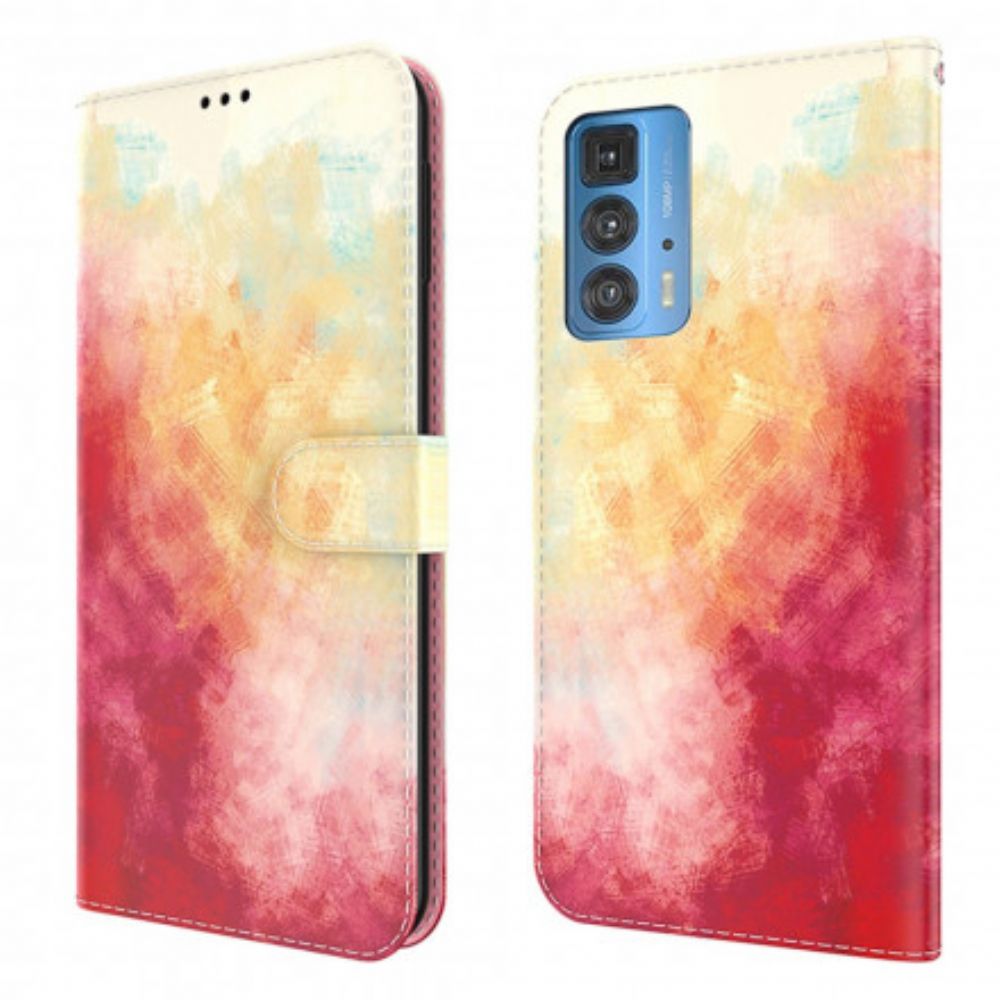 Lederhüllen Für Motorola Edge 20 Pro Aquarell