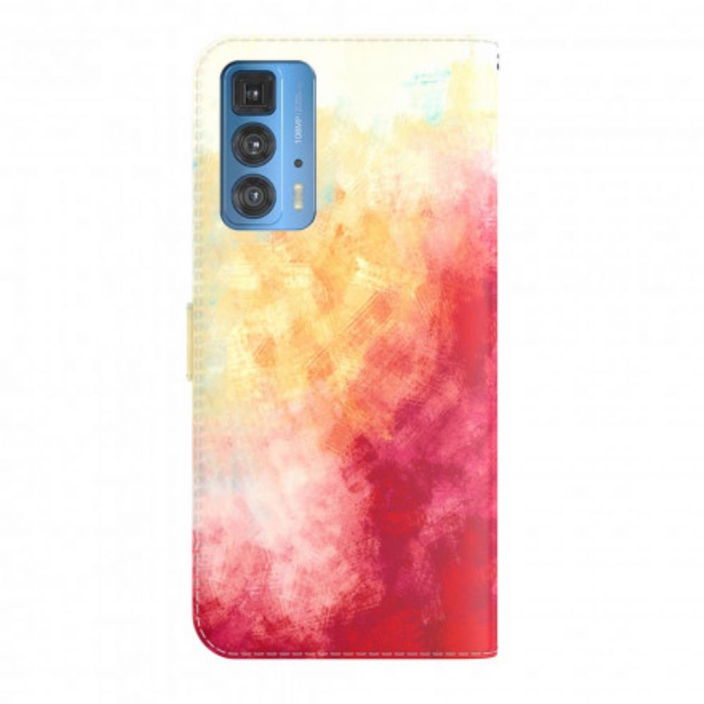 Lederhüllen Für Motorola Edge 20 Pro Aquarell