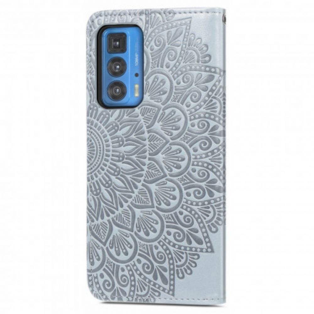 Lederhüllen Für Motorola Edge 20 Pro Feder-mandala