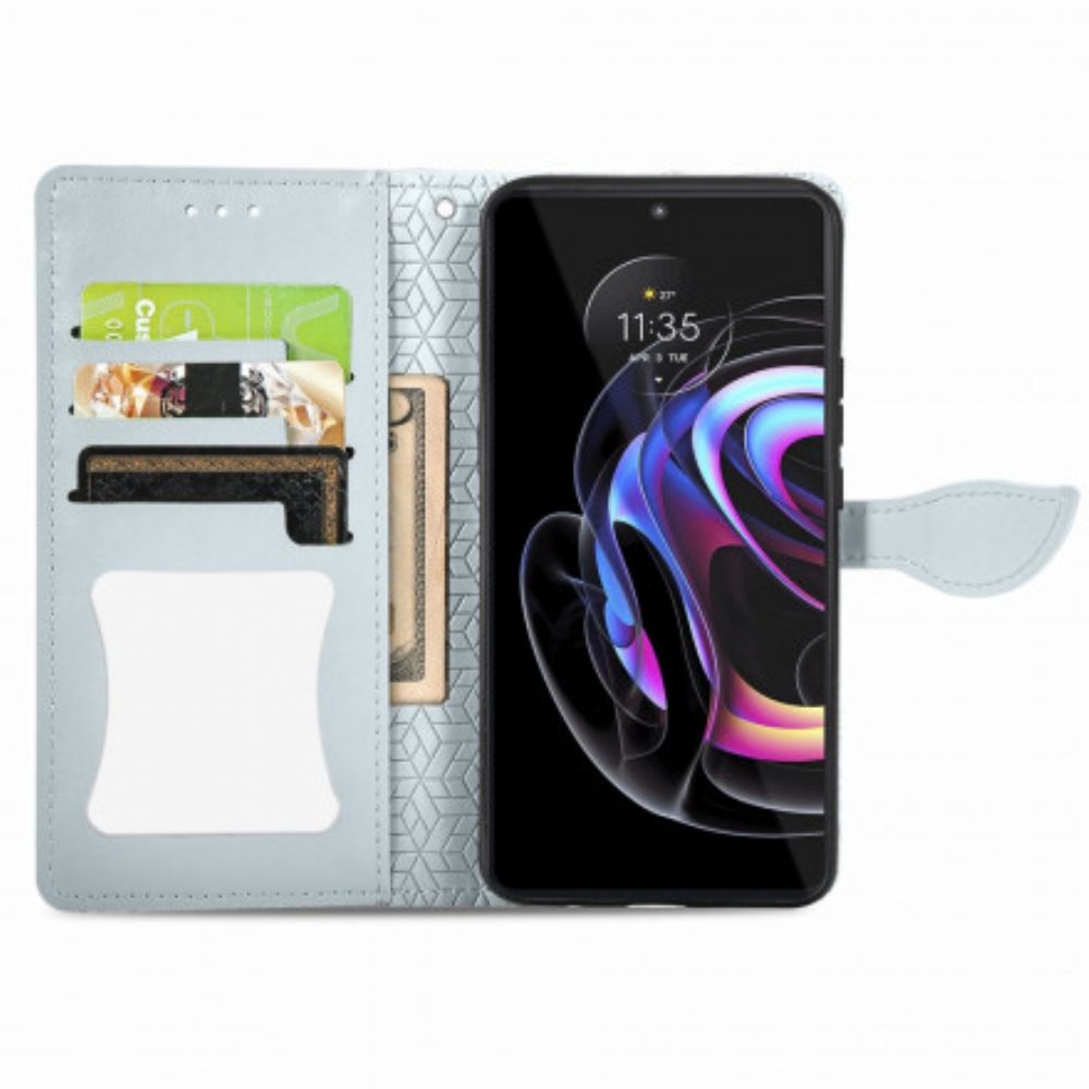 Lederhüllen Für Motorola Edge 20 Pro Feder-mandala