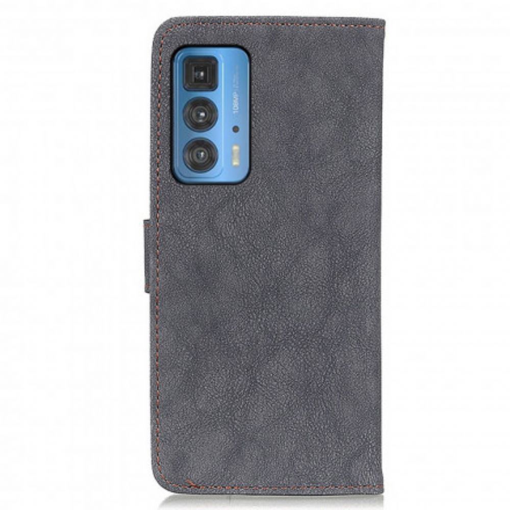 Lederhüllen Für Motorola Edge 20 Pro Khazneh Retro Spaltleder