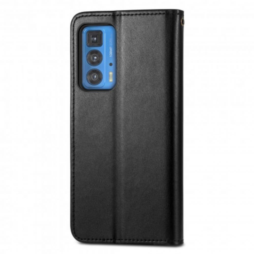 Lederhüllen Für Motorola Edge 20 Pro Kunstleder Und Vintage-verschluss