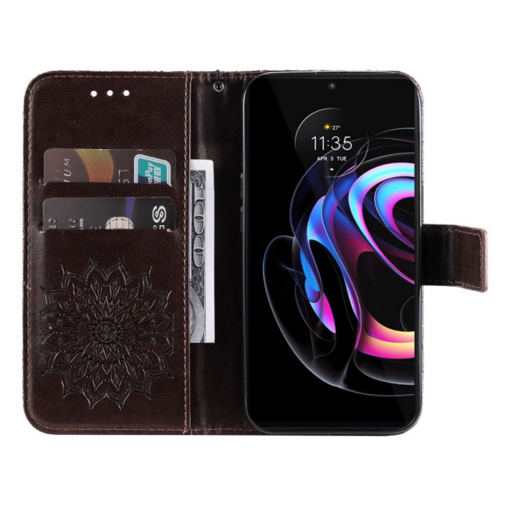 Lederhüllen Für Motorola Edge 20 Pro Sonnenblume